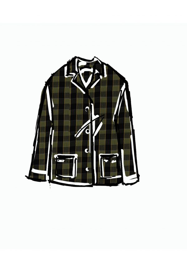 classic green tartan pajama shirt