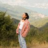 farm fringed jacket magenta